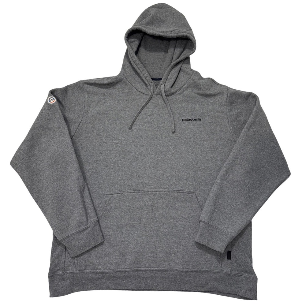 Unisex Patagonia Grey P-6 Label Uprisal Pullover Hoodie Sweatshirt - XL
